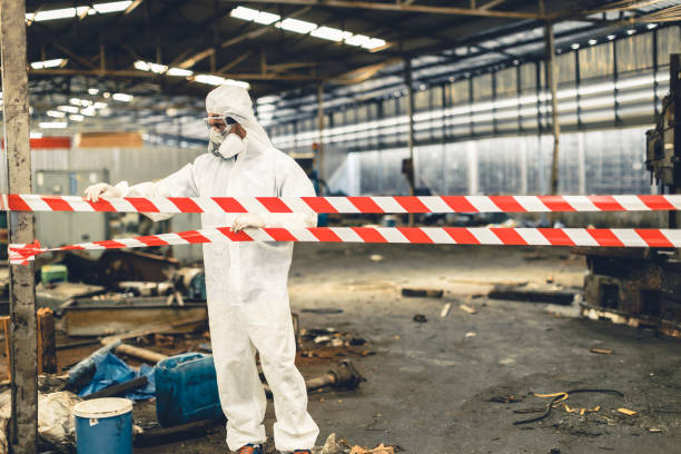 Professional Biohazard technician working in Mulberry, NC